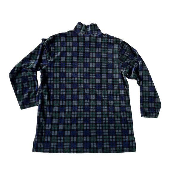 Talbots Petites Plaid Mock Neck Velvety Soft Shirt SP Cozy Fall Winter Warm - Picture 7 of 7